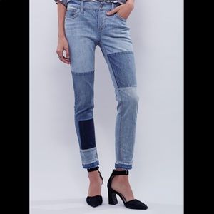 Free People Jax Patched Jeans